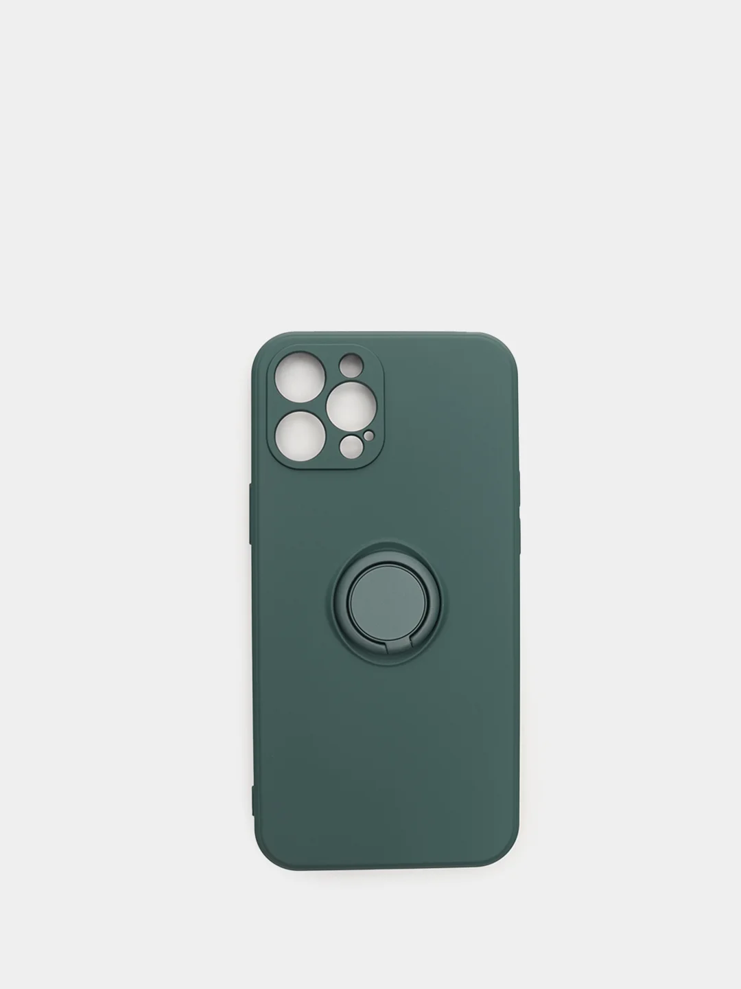 Зеленый чехол силиконовый с кольцом для iPhone 11, 12, 12 Pro Max, 13, 13 mini айфон про макс