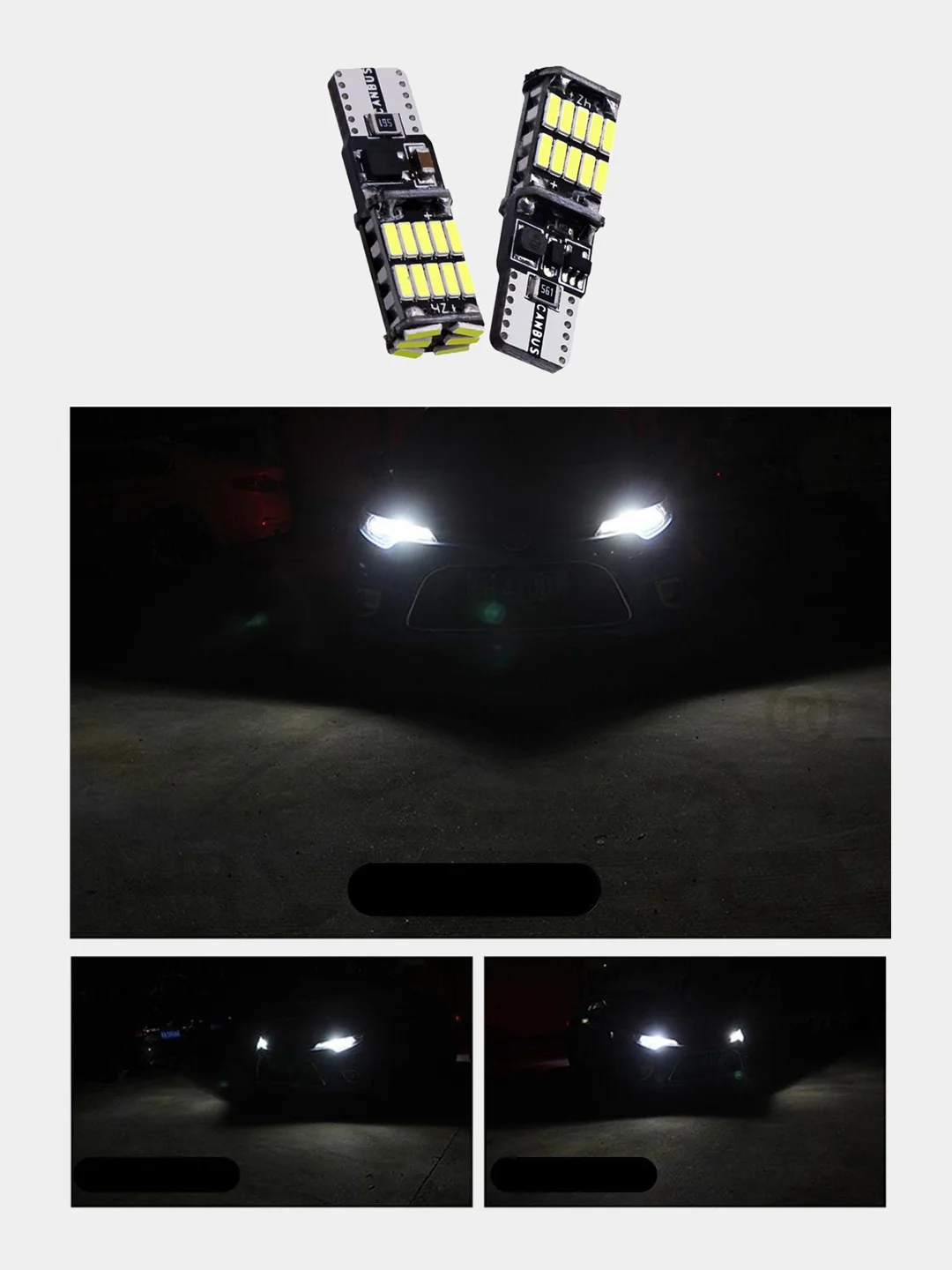 Светодиодная LED лампа габаритная T10 W5W 12V 26SMD CANBUS ( без ошибок )
