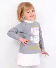 Серый меланж платье "Golden Kids Art" для девочек
