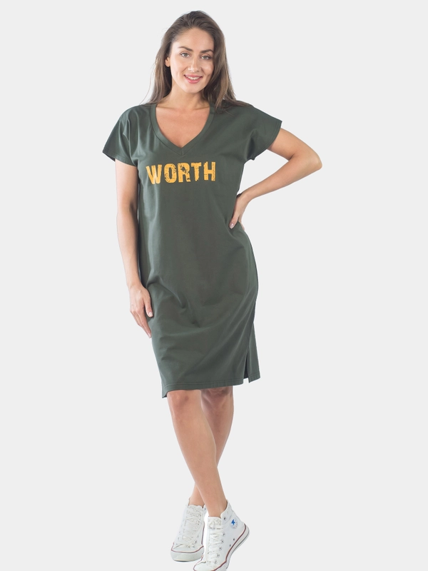 Платье женское WORTH КЛП1469П2 хаки, KLERY