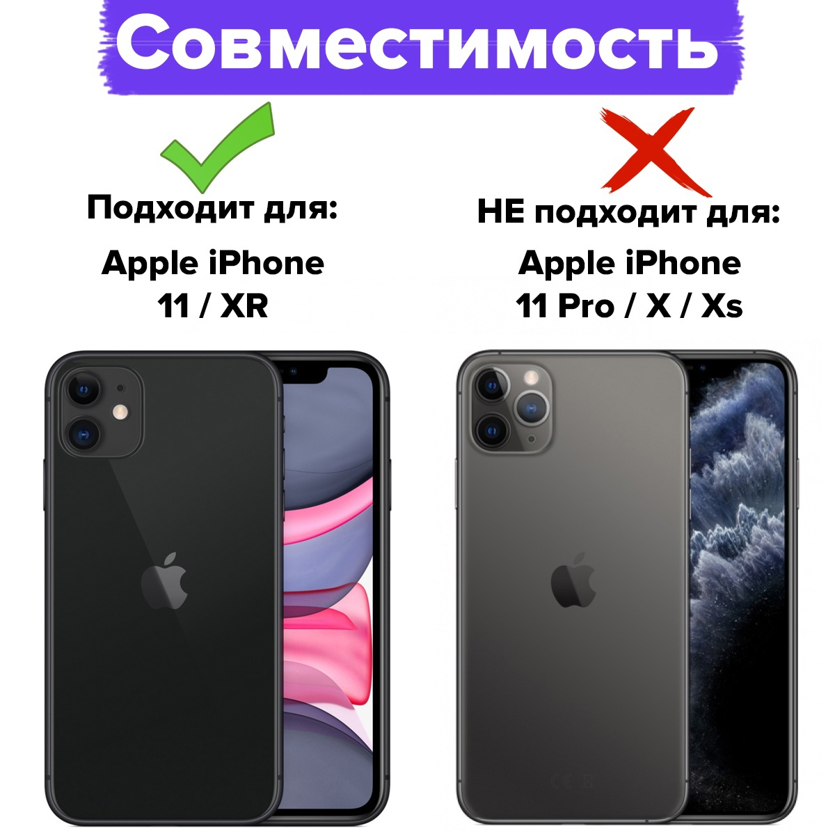 Защитное стекло для Apple iPhone 11/XR купить по цене 79 ₽ в  интернет-магазине Магнит Маркет