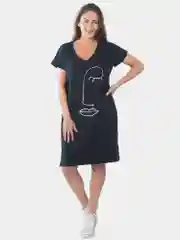 Платье женское "лицо" КЛП1469П3 чёрный, KLERY