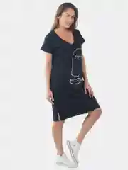 Платье женское "лицо" КЛП1469П3 чёрный, KLERY