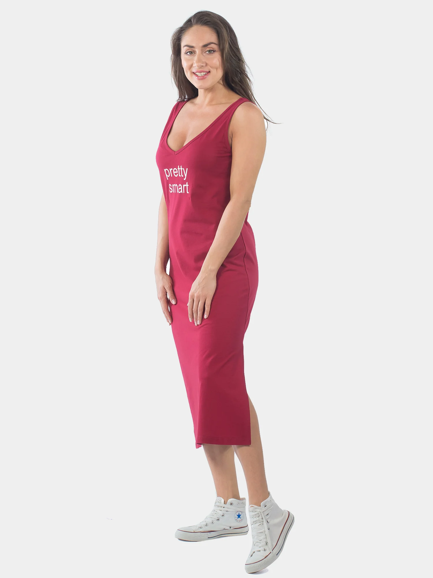 Багровый платье женское pretty smart КП1437П2 бордовый
