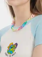 Цепочка из акрила, пастельне тона