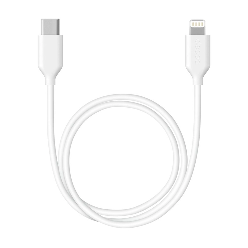 Кабель USB Type-C - Lightning, белый, 1 м