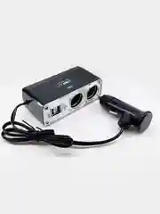 Разветвитель  прикуривателя 2х, 2 USB, со шнуром