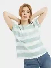 Женская футболка, в крупную полоску, из хлопка