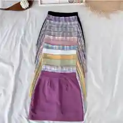 Летняя юбка на высокой талии