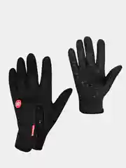 Черный спортивные сенсорные демисезонные перчатки (unisex)