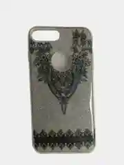 Серый чехол для iPhone 7 Plus iPhone 8 Plus двухкомпанентный блестки с рисунком