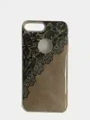 Золотой чехол для iPhone 7 Plus iPhone 8 Plus двухкомпанентный блестки с рисунком