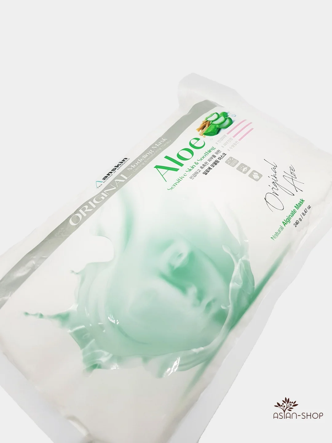 Маска альгинатная с экстрактом алоэ успокаивающая, пакет, ANSKIN, 240 г