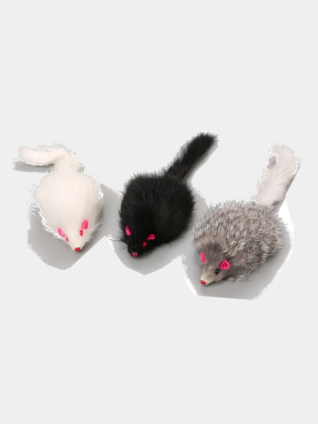 Игрушка для кошек Уют Мышь-погремушка, натуральный мех (ИУ82/70) 5см
