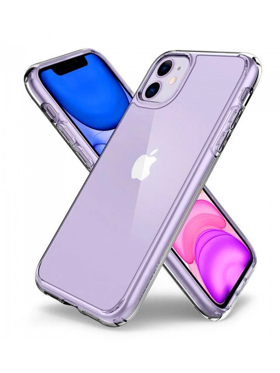 Прозрачный чехол Silicone Case для iPhone 11 с бархатистой подкладкой