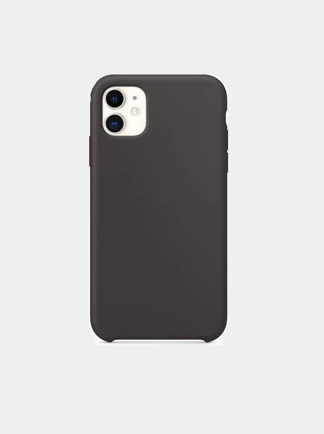 Черный чехол Silicone Case для iPhone 11 с бархатистой подкладкой