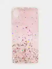 Конфетный чехол на Samsung S10 прозрачный с блестками, силиконовый