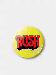 Желтый значок Rush, 37 мм