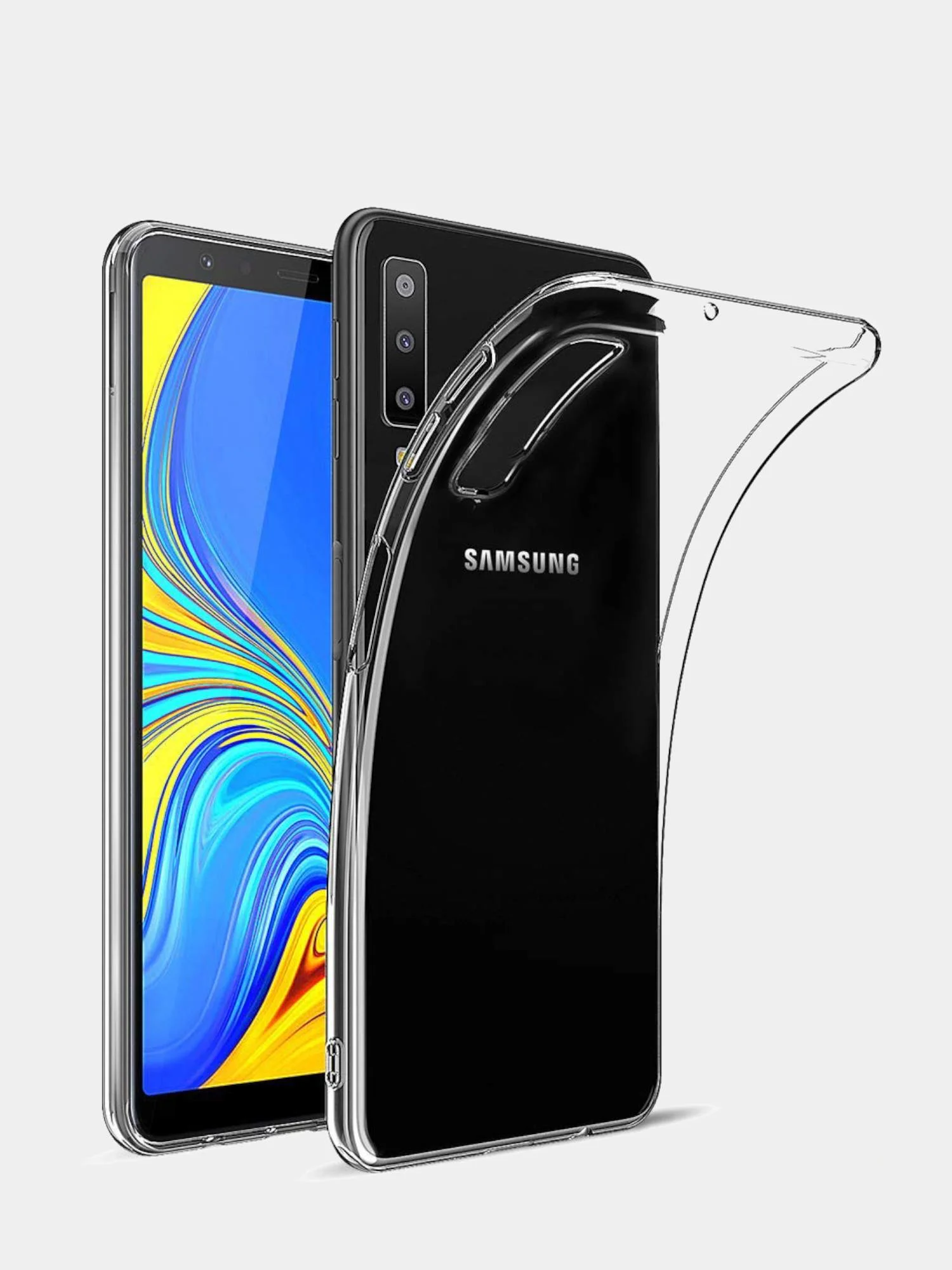 Чехол прозрачный силиконовый Samsung Galaxy A8 2018, A9 2018