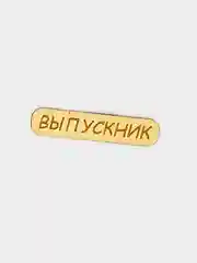 Значок на рюкзак  "Выпускник", пин на булавке деревянный