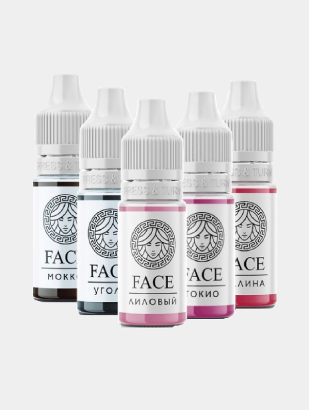Пигменты для татуажа бровей FACE (фейс) 6 и 12мл