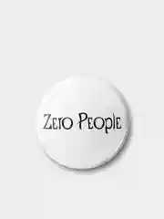 Белый значок "Zero People", 37 мм