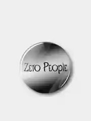 Черный значок "Zero People", 37 мм