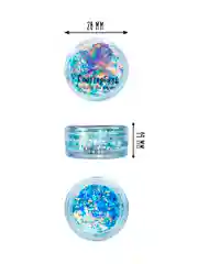 Queridos Glitters. Глиттергель. Блёстки для лица и тела. Цвет "Ментол" 3 мл