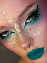 Queridos Glitters. Глиттергель. Блёстки для лица и тела. Цвет "Ментол" 3 мл