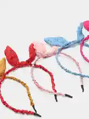 Ободок обтянутый тканью в точечку