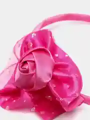 Ободок детский шелковый с розочкой