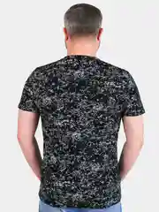 Футболка черная в белую крапинку