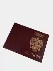 Багровый обложка для паспорта с гербом натуральная кожа / Обложка герб / Обложка для паспорта РФ