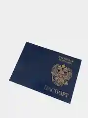 Синий обложка для паспорта с гербом натуральная кожа / Обложка герб / Обложка для паспорта РФ