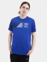 Футболка мужская Under Armour быстросохнущая, синяя, принт логотип