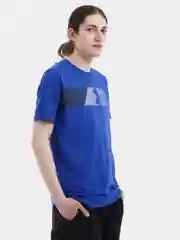 Футболка мужская Under Armour быстросохнущая, синяя, принт логотип