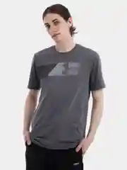 Футболка мужская Under Armour быстросохнущая, серая, принт логотип