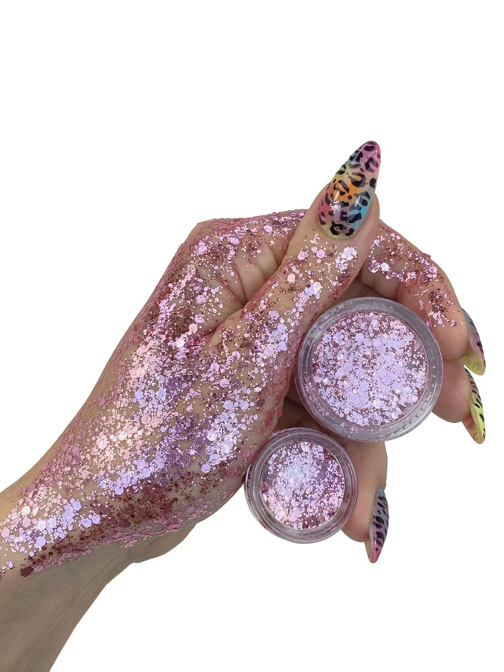 Queridos Glitters. Глиттергель. Блёстки для лица и тела. Цвет "Грешница" 3 мл