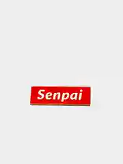 Значок на одежду "Senpai", пин на булавке деревянный