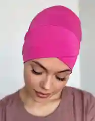 Фуксия косой чепчик, шапочка под платок