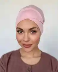 Конфетный косой чепчик, шапочка под платок