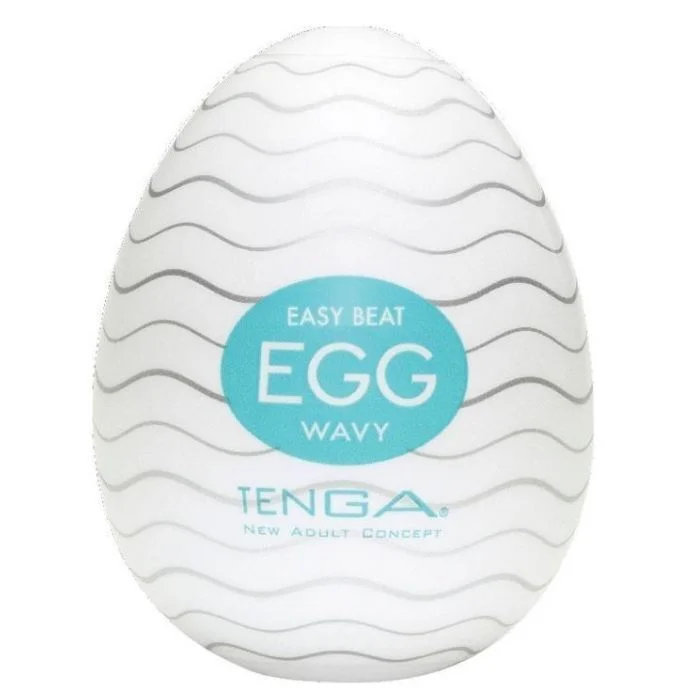 Мятный мастурбатор для мужчин TENGA EGG , WAVY лазурное