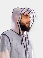 Матовый дождевик с капюшоном, унисекс