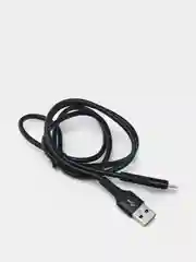 Черный кабель USB microUSB Lightning Type-C для зарядки и передачи данных, SKYDOLPHIN S05