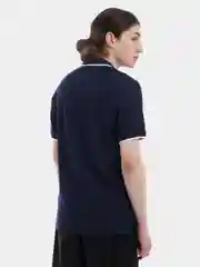 Футболка мужская Reebok, поло, синяя, однотонная