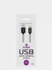 USB кабель lightning Krutoff Spring, черный