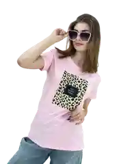 Розовый футболка Stay wild