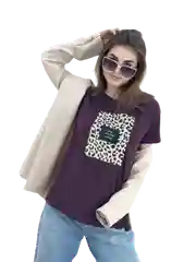 Фиолетовый футболка Stay wild