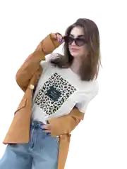 Белый футболка Stay wild
