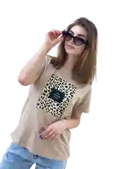 Бежевый футболка Stay wild